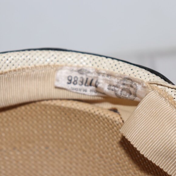 👒 Vintage Cream Straw Hat with Black Band & Veil – NWT Timeless Elegance · - Picture 4 of 8